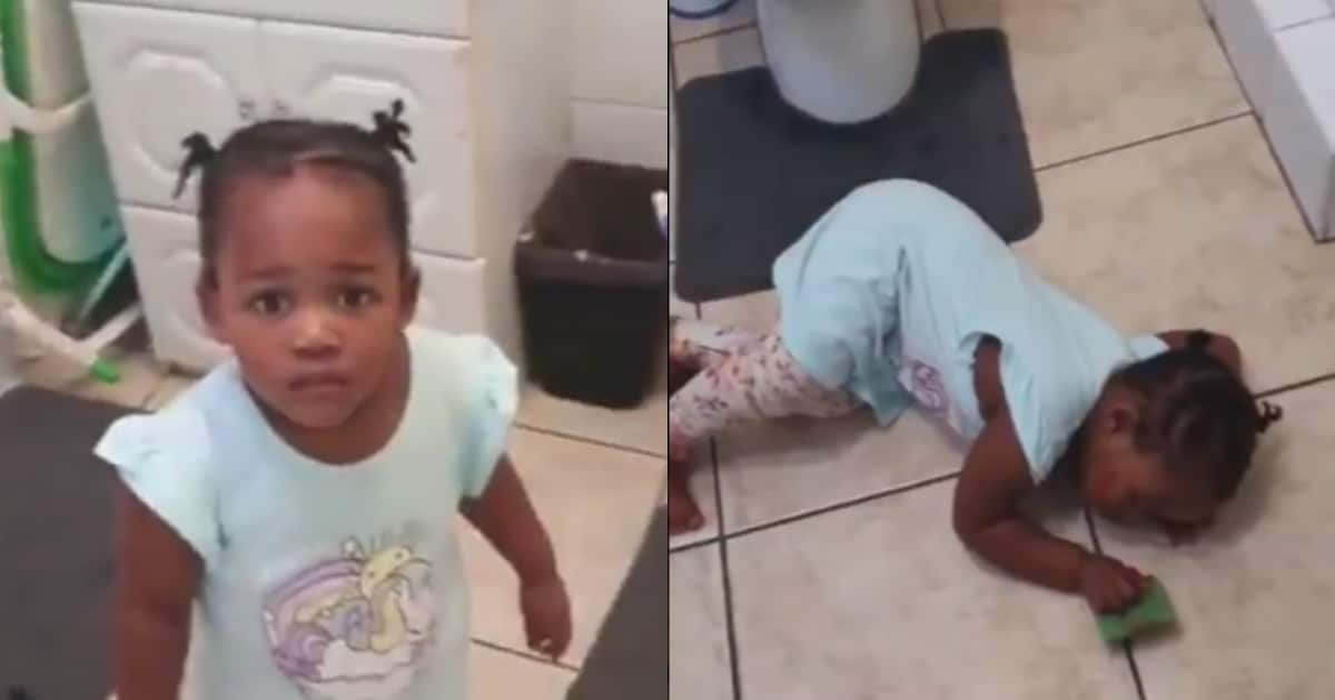 SA Can't Deal: Baby Plays Dead After Getting Caught Writing on Wall