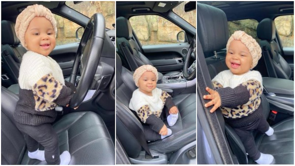 Little girl poses in dad's car, her photos generates reactions online