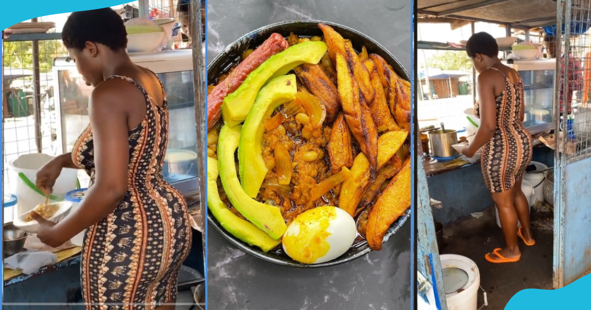 Curvy Plantain And Beans Seller in pics