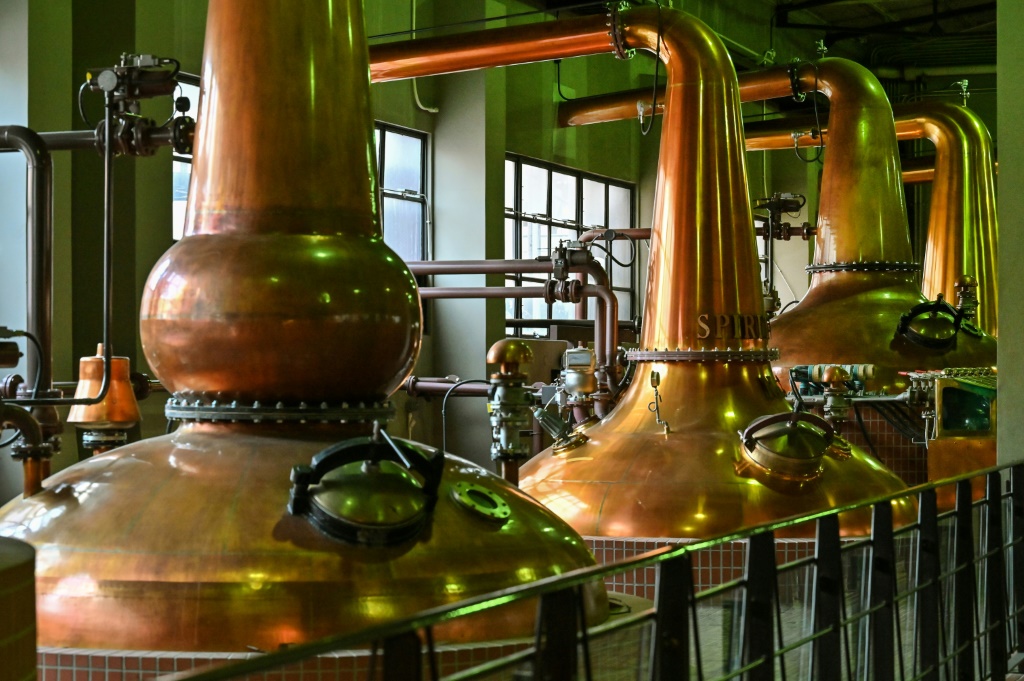 The distillery's unique range of copper stills in different shapes and sizes also contribute to the brand's particular profile