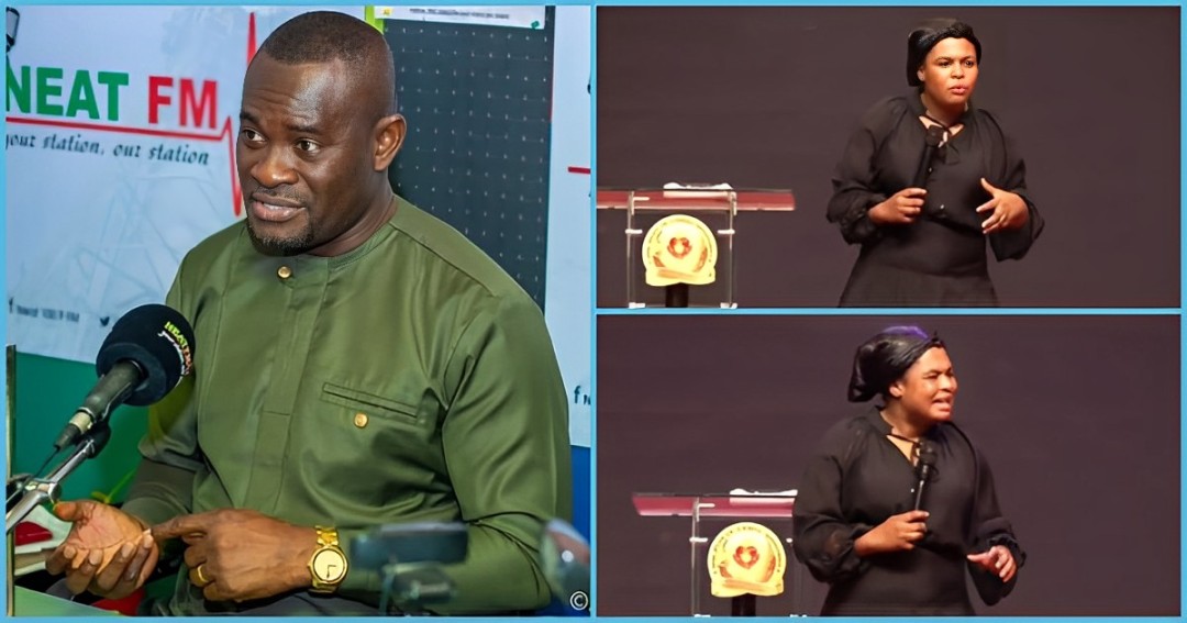 Widow of John Kumah delivers powerful message in church, Ghanaians commend her (video)