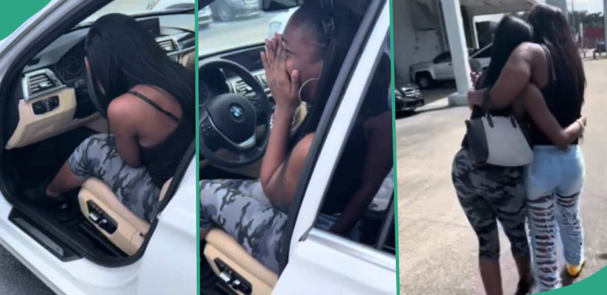 Lady surprises her best friend of 16 years with new BMW car