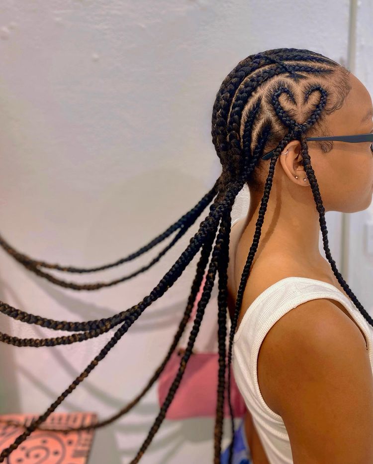 large feed-in braids