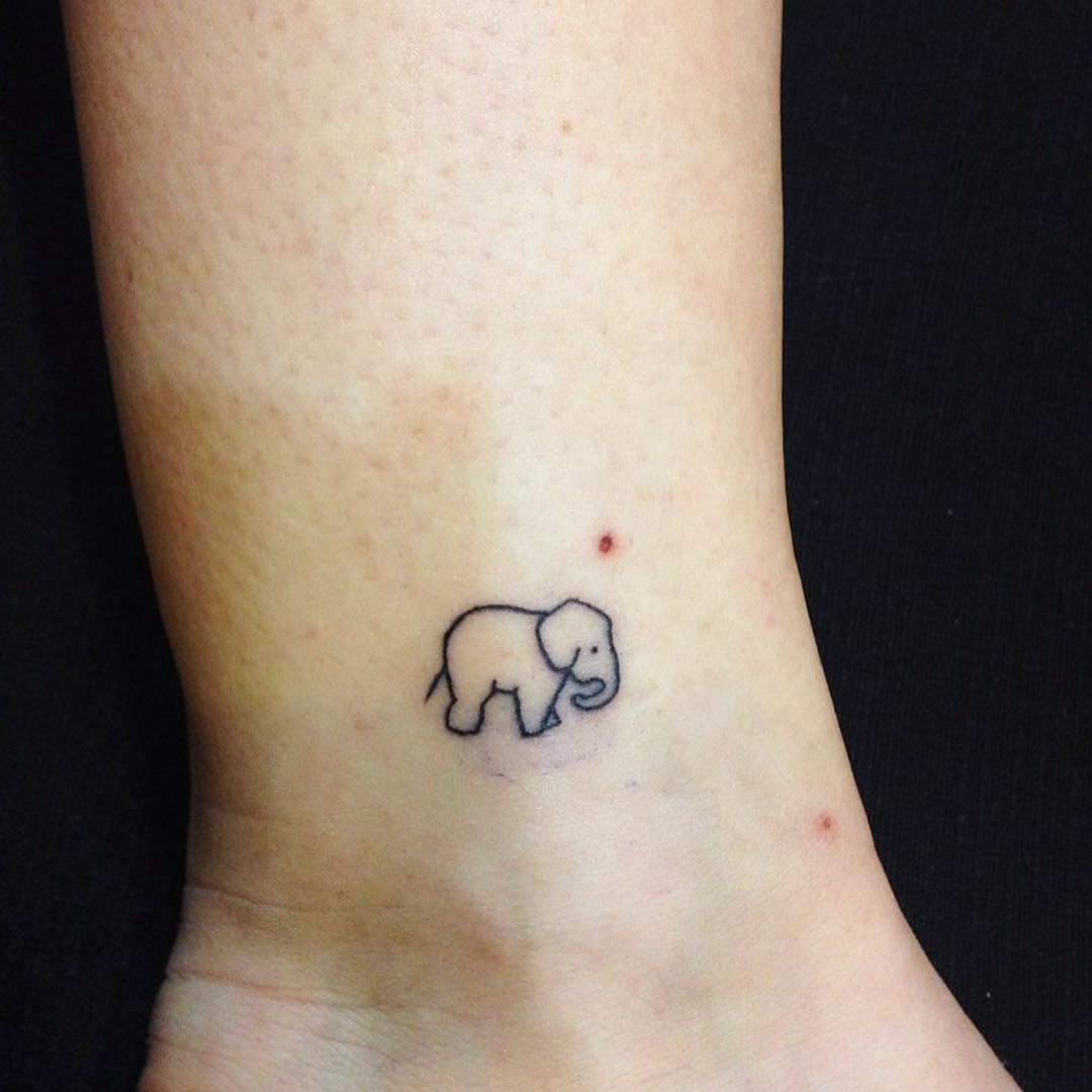 Elephant Heart Temporary Tattoo Sticker - OhMyTat