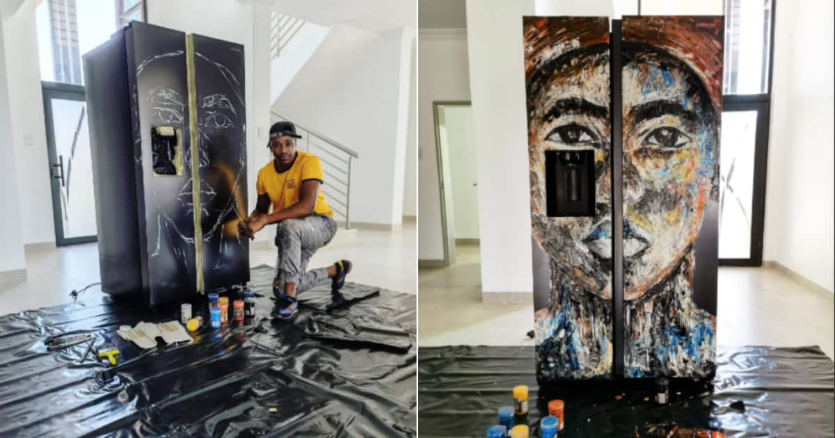 Ennock Mlangeni, Artist, Painting, Fridge, Twitter reactions