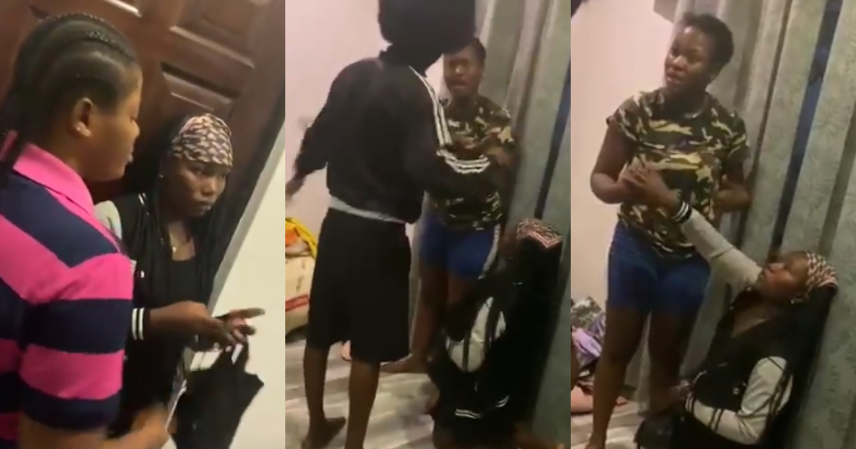 Boyfriend 'snatcher' gets heavy slap as man's lover catches her in his room, video goes viral