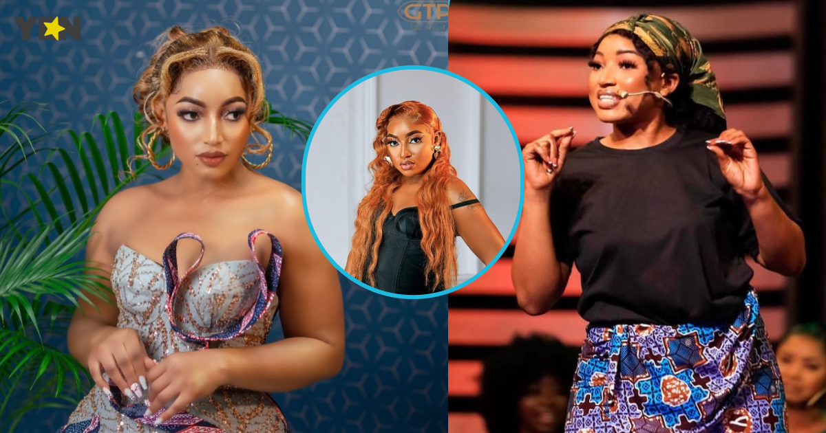 2023 Ghana's Most Beautiful contestant Ohemaa flaunts her tattoos and thighs as she slays in a black gown