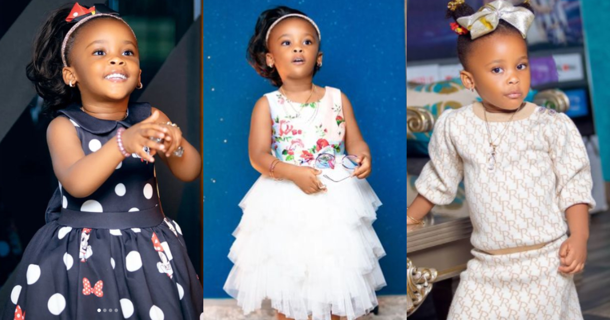 “Nice one there” - Fans wowed over new photo of Baby Maxin with her lace dress, pose, and spectacles like adult