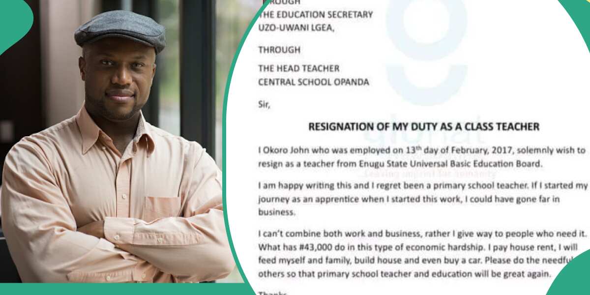 Okoro John, resignation letter