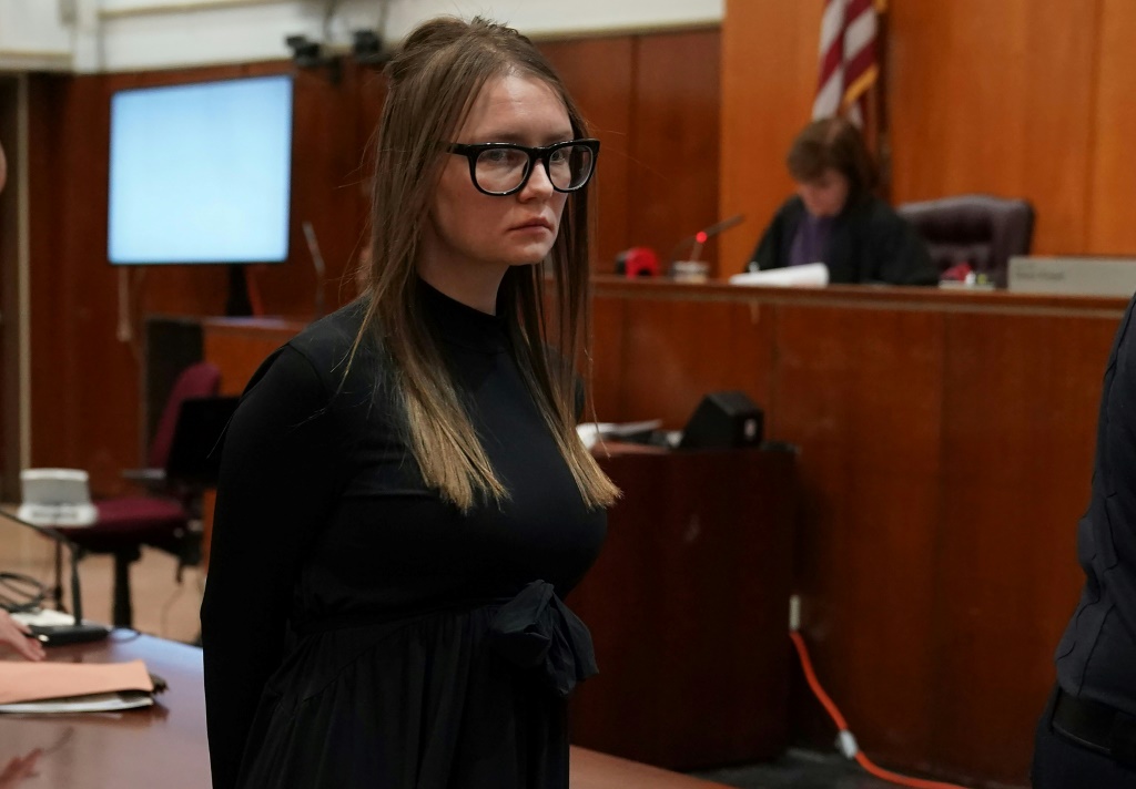 Fake heiress Anna Sorokin after she was sentenced to prison in New York in 2019; she now vows to fight deportation