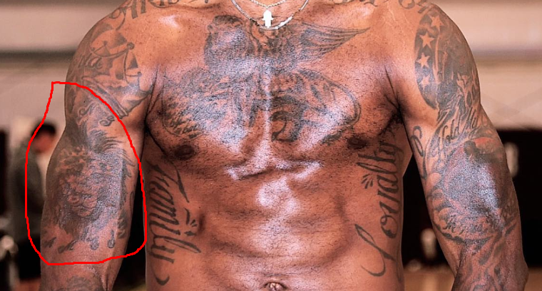 LeBron James' king James tattoo is placed on his right bicep