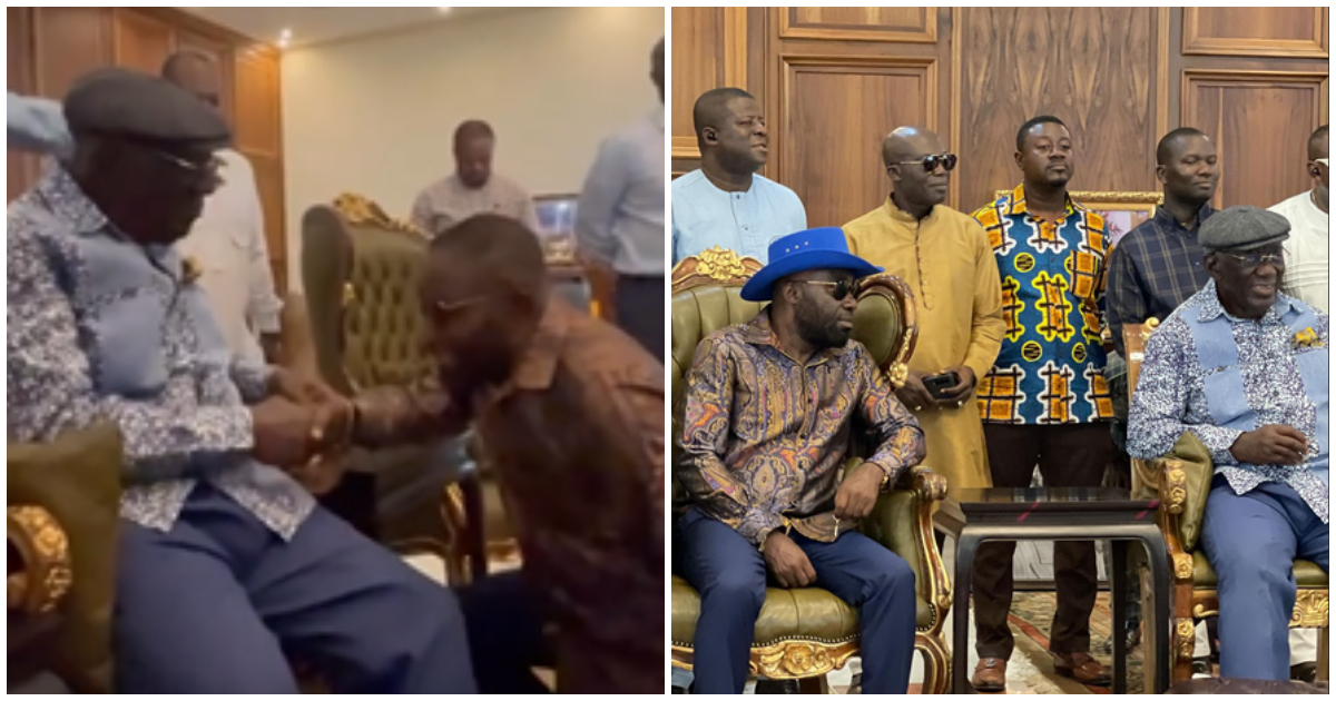Osei Kwame Despite visits Kuffuor on his birthday and bows to show respect