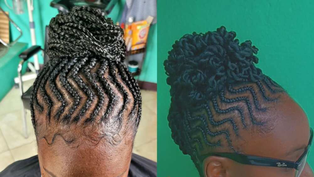 Shuku hairstyle with attachment
