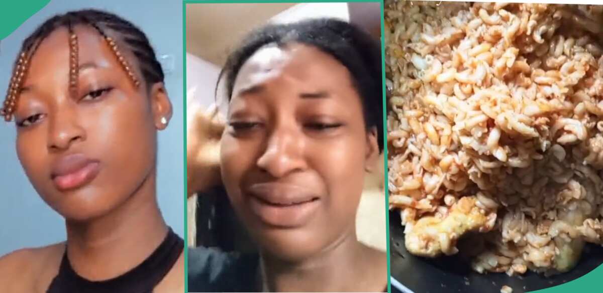 Nigerian lady in tears after failing to cook macaroni properly: "Just pack your bags and run"