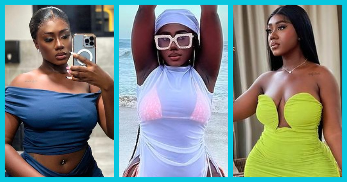 Video of Hajia Bintu rocking green swimwear and flaunting her shape sparks reactions