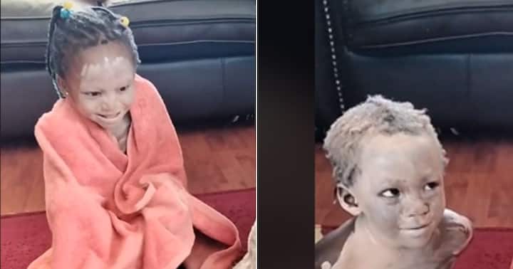 Two SA siblings covered in mysterious cream confronted by mother on TikTok