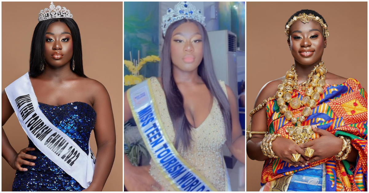 Beautiful videos drop as Stacy Amoateng and Okyeame Quophi's 1st daughter wins Miss Teen Tourism World 2022