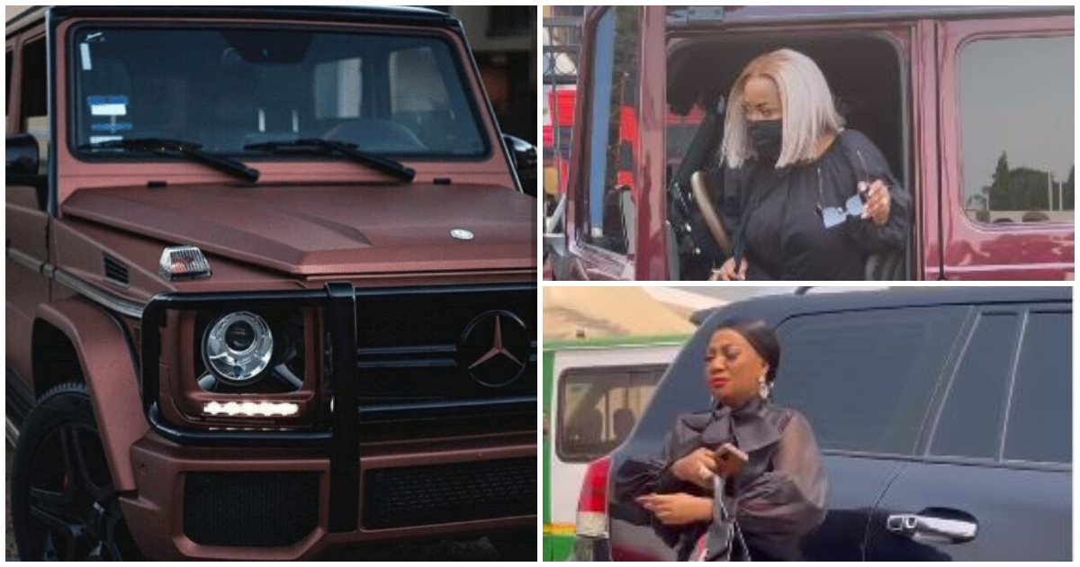 Afia Schwar: Nana Ama McBrown, Fada Dickson, Others in Expensive cars for Father's one-week