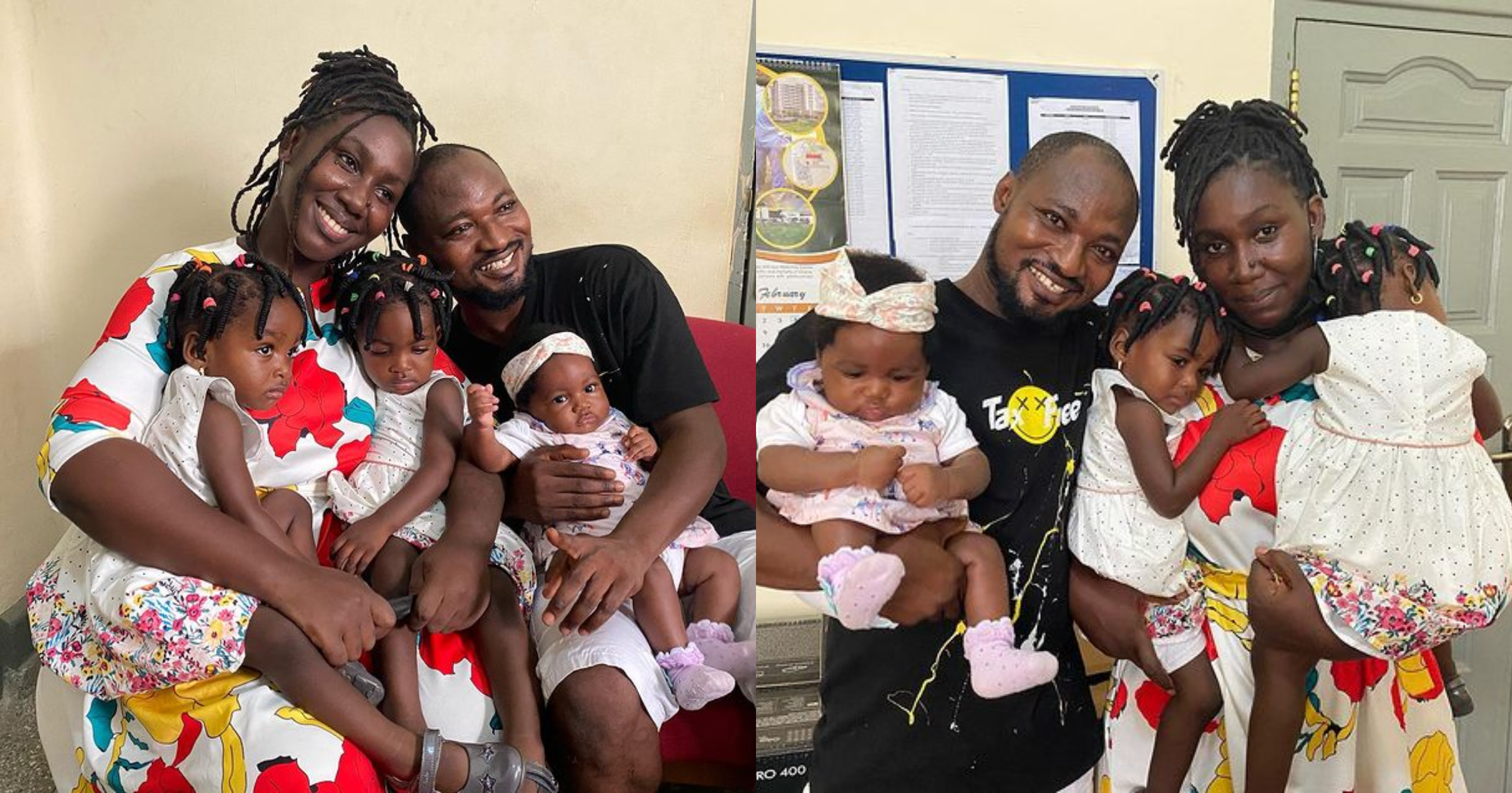 Funny Face Reunites With Babymama Vanessa And Their 3 Children (Photos)