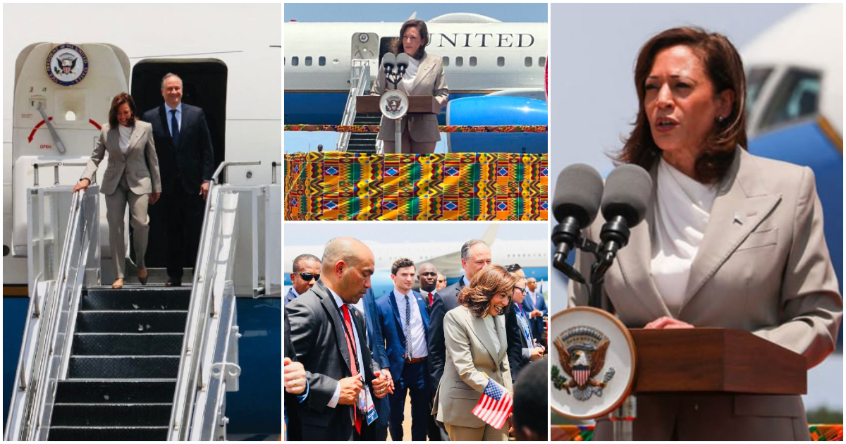 Kamala Harris: US vice-president lands in Ghana for 3-day visit to deepen relations