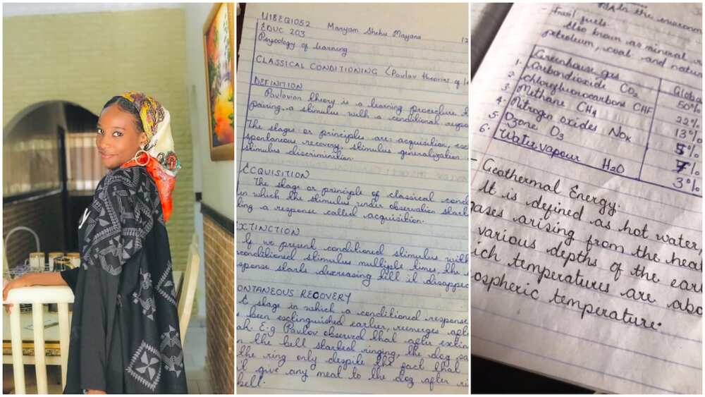 Nigerian lady challenges people with her fine handwriting, asks them to contest