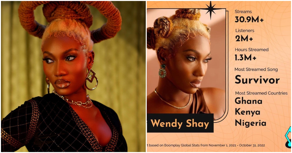 Photos of Wendy Shay as she emerges the most streamed female artist on Boomplay