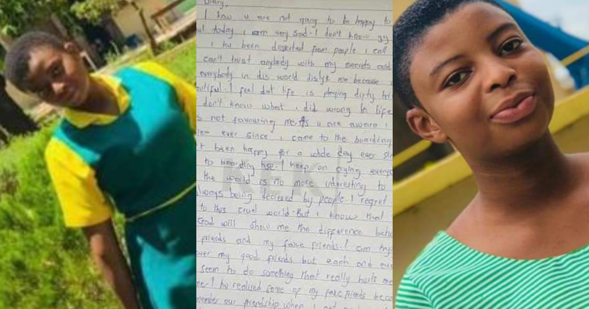 Leticia Okyere Pinaman: Final note of JSS Student who Allegedly Killed Herself Retrieved