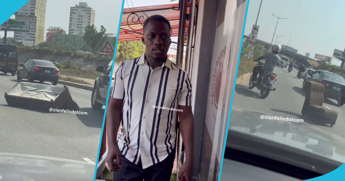 Zionfelix spots furniture in the middle of the road while driving to Shugatiti's Pot of Shuga, video
