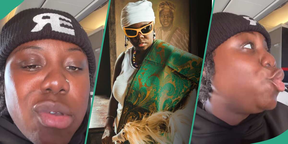 "Please give me wine": Video of singer Teni eating anyhow on a flight trends, fans react