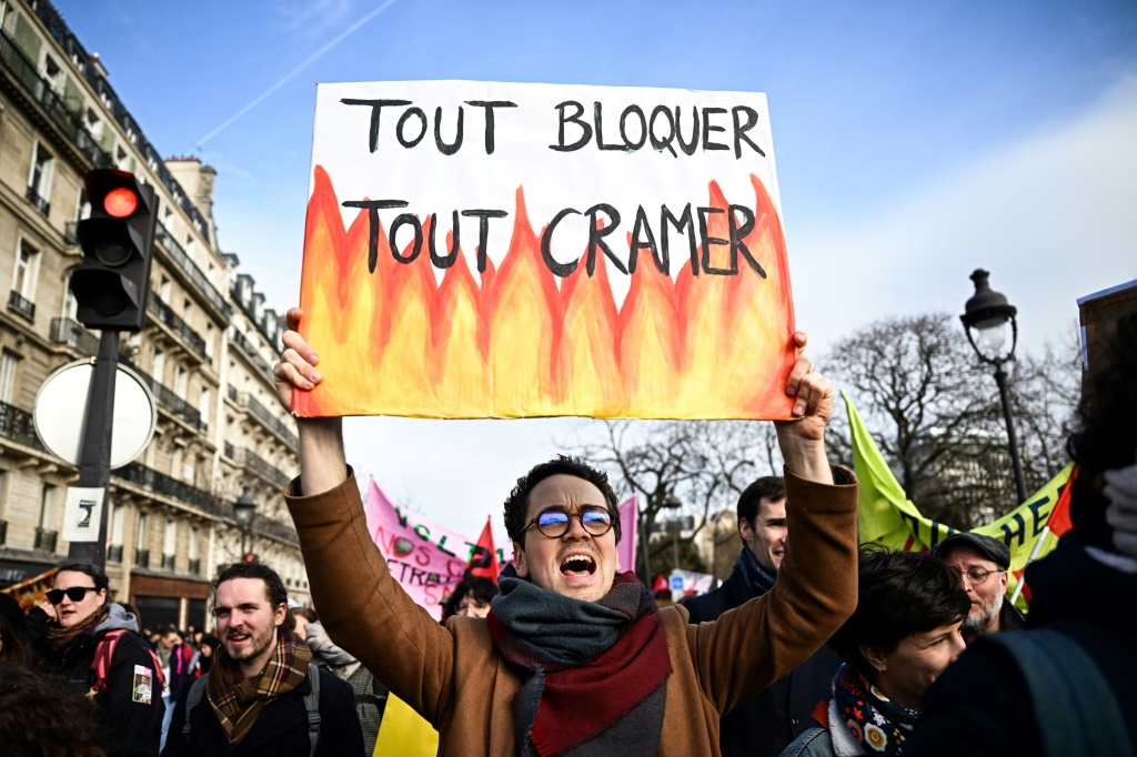 'Block everything, burn everything': a protester during the rallies on February 16