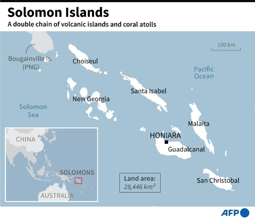 Map of the Solomon Islands, the only Pacific island that participates in the legal wildlife trade. Its most unusual species are increasingly popular pets