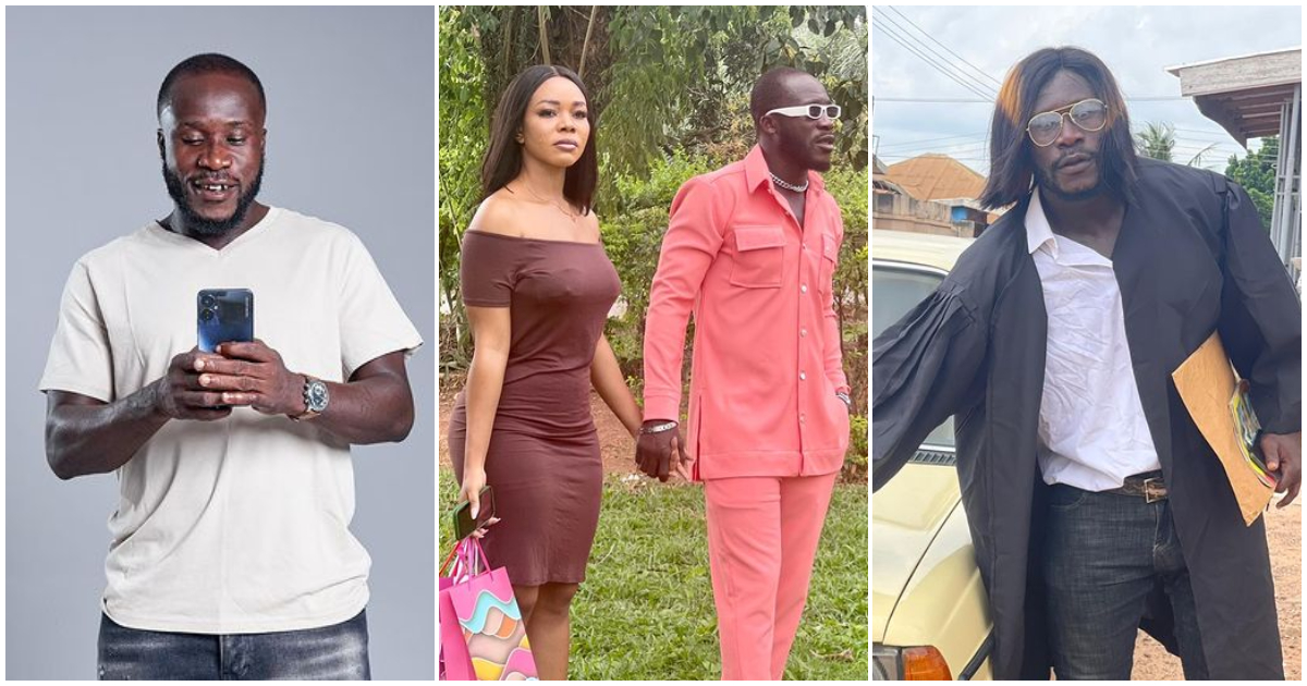 Kumawood actor Ras Nene drops photos of his gorgeous & curvaceous new bae online, leaves many fans wondering