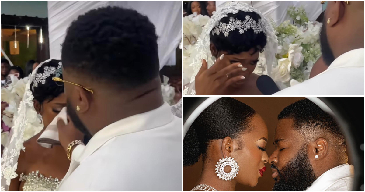 Groom Wipes Bride's Makeup As She Sheds Uncontrollably Tears During Vows And Thanks Husband For Marrying Her