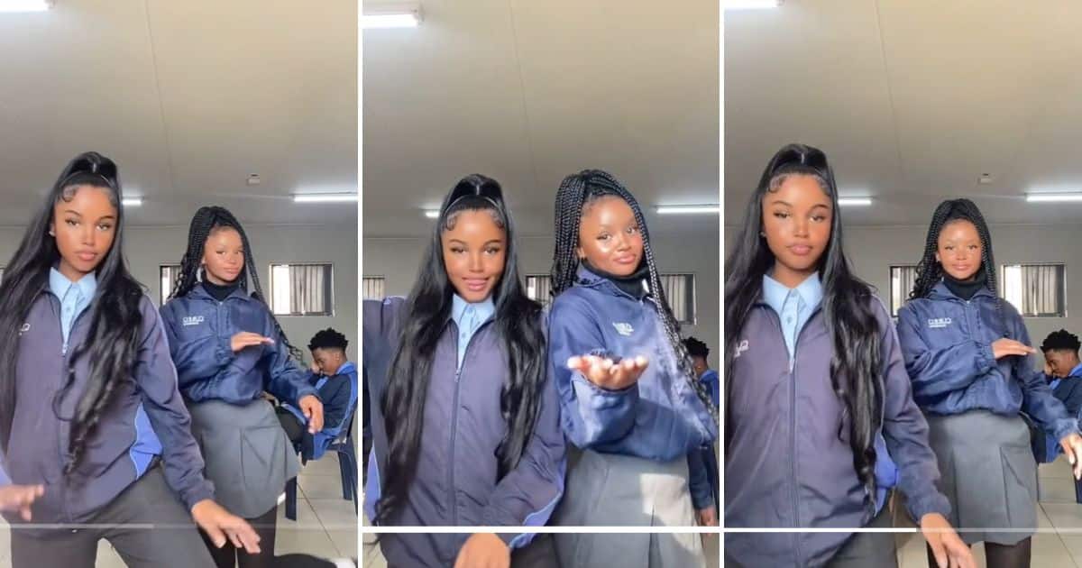 Stunning SHS pupils with gorgeous lace wigs and braids dance to amapiano in viral video, netizens in awe