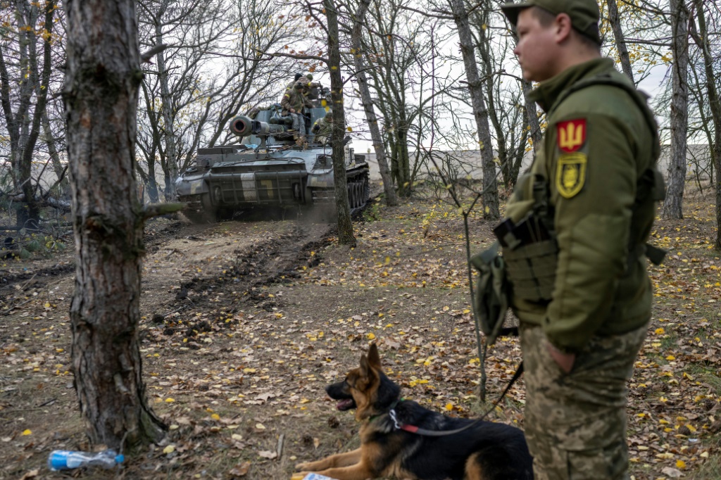 The Ukrainian artillery commander named his dog Javelina in honour of the US anti-tank missile