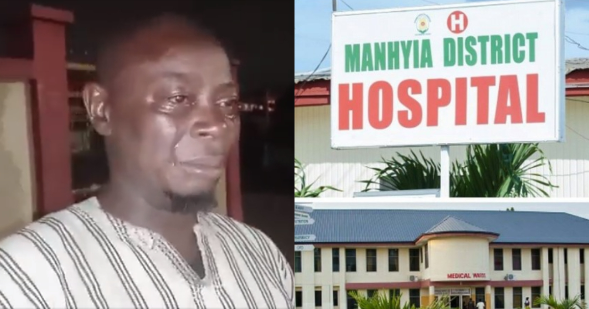 Video of GH man weeping over death of his wife at hospital in Kumasi breaks hearts; many question authorities