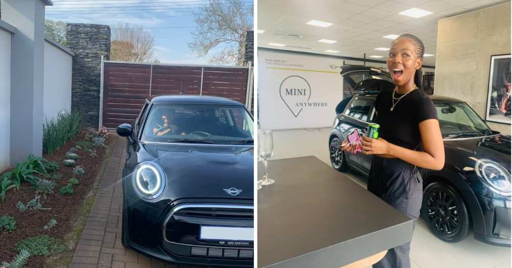 Mahle Khumalo was gifted a Mini Cooper from her parents