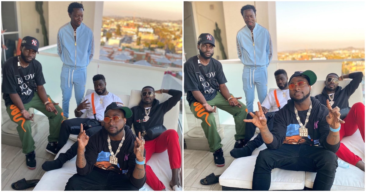 Ghanaian-American actor Micheal Blackson hangs out with Davido in the US (photo)