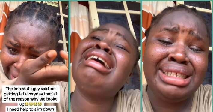 Lady weeps as boyfriend ends relationship