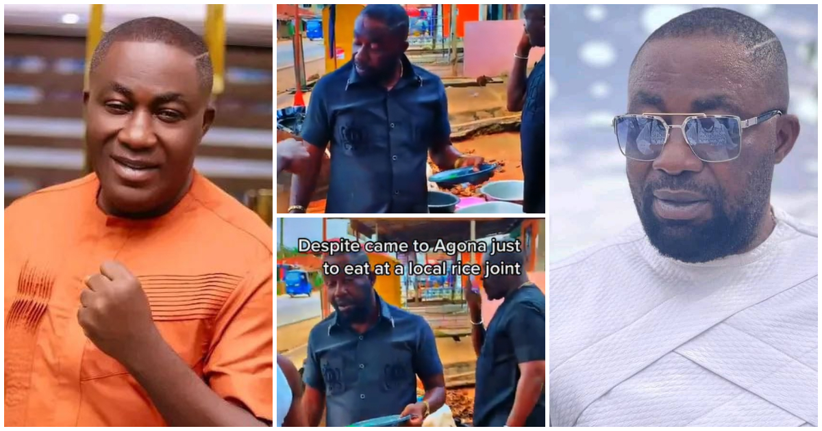 Despite Wins The Hearts of Netizens After Video of Him Buying Food At Local Joint in Agona Pops Up
