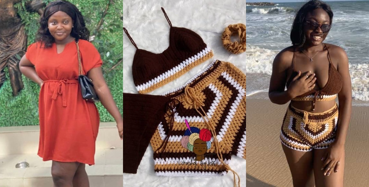 Meet self-taught young lady making a living with full-body clothes she makes with only her hand