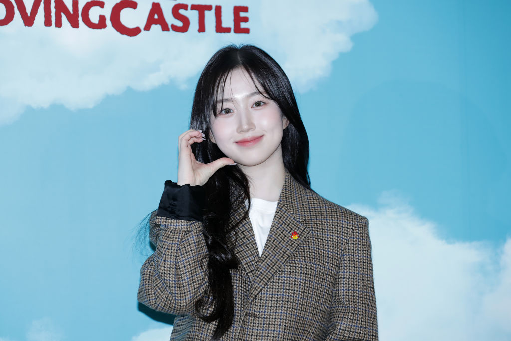 Haewon of girl group NMIXX attends the unveiling of the LOEWE X Howl's Moving Castle.