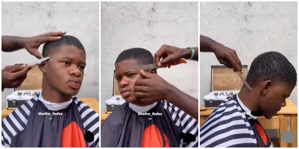 "So talented": Internet users react as barber cuts hair with knives in trending video