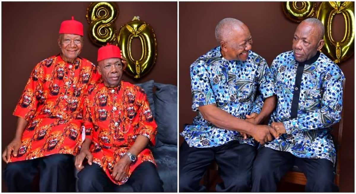 Nigerian twin brothers mark their 80th birthday.