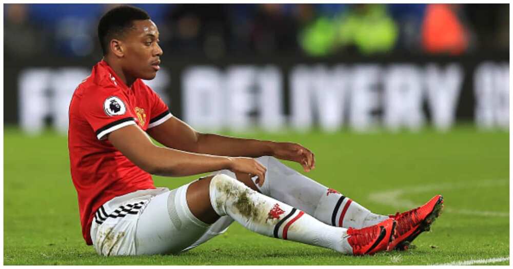 Anthony Martial cuts a dejected face during a past match. Photo: Getty Images.