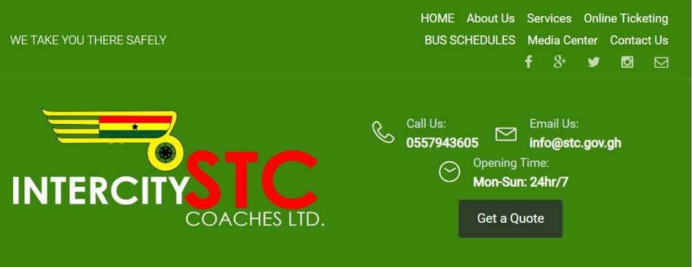 STC Ghana bus schedules