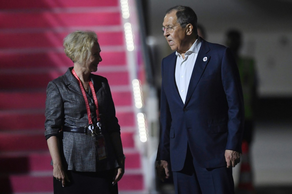 Lavrov arrived in Bali for the G20 summit where he is replacing President Vladimir Putin