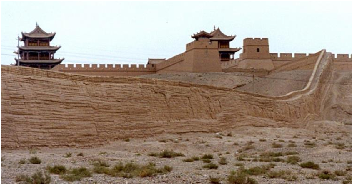 Parts of the great wall were built with rammed earth