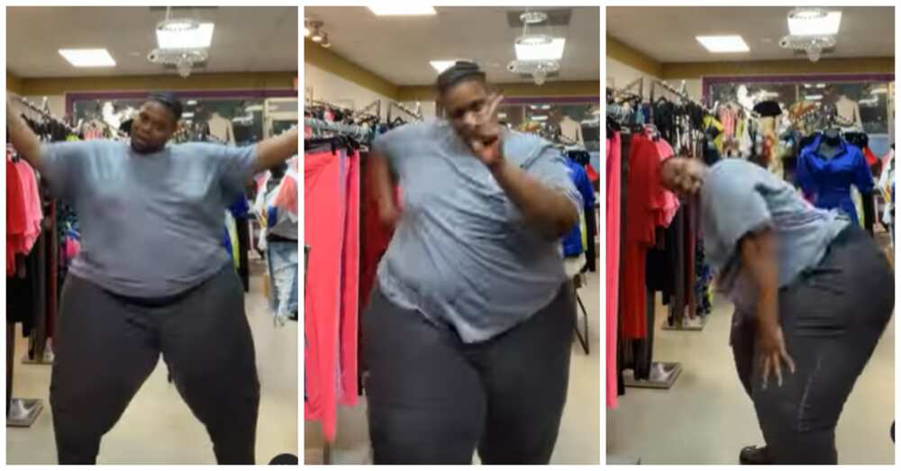 Young lady captured in video dancing vigorously