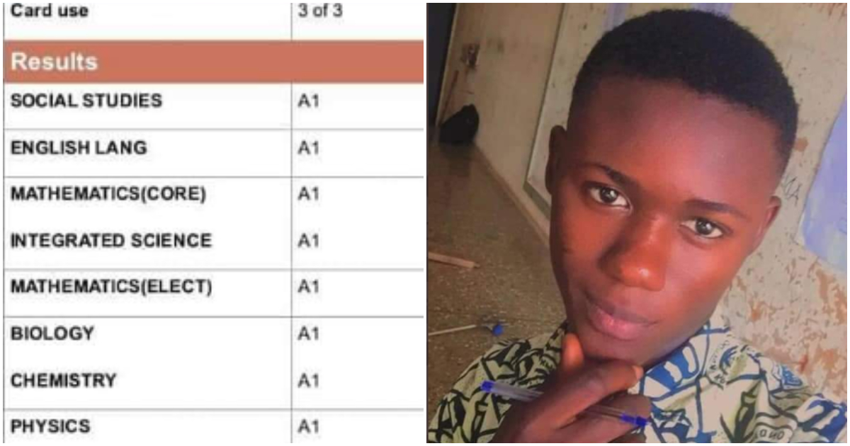 2022 WASSCE: Kpando SHS prodigy with 8As needs help to attend university; folks react as his results pop up